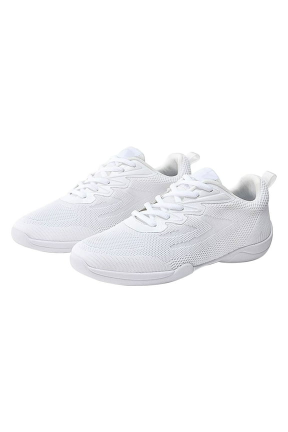 Women's Cheerleading Training Shoes Mesh Competition Cheerleading Gear Shoes White Dance Athletic Training Cheer Sneakers