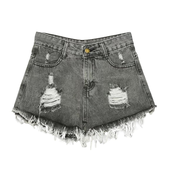 SRZYMJ Women's Denim Hotpants Shorts Jean Distressed High Rise Stretch Denim Shorts for Women Comfortable Fashion Jean Cutoffs with a Fit