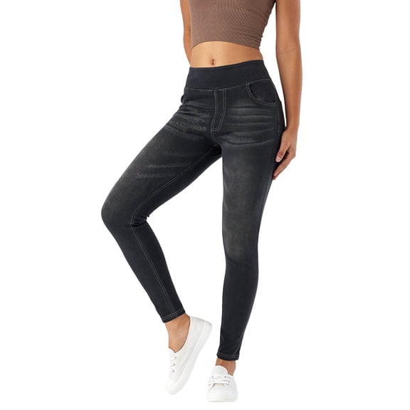 SRZYMJ Women's Jeans Pull On Jeans For Women Stretchy High Waisted Demin Jeggings With Functional Pockets Comfortable Slim Fit Casual And Dressy