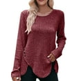 thumbnail image 1 of SRZYMJ Women's Long Sleeve Round Neck Pullover Sweater Tops for Everyday Casual Wear Comfort, 1 of 6