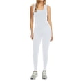 thumbnail image 1 of SRZYMJ Women's Plus Size Sleeveless V Neck Bodysuit Jumpsuit Activewear Slim Fit Sports Outfit for Stylish Comfort, 1 of 4