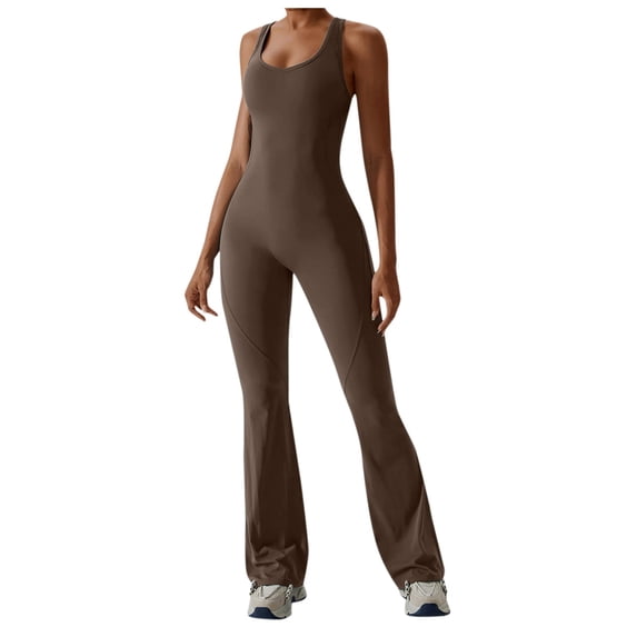 SRZYMJ Women's Romper Women's Tight Yoga Dress Jumpsuit for Dance Sports Fitness with Lift and Belly Control
