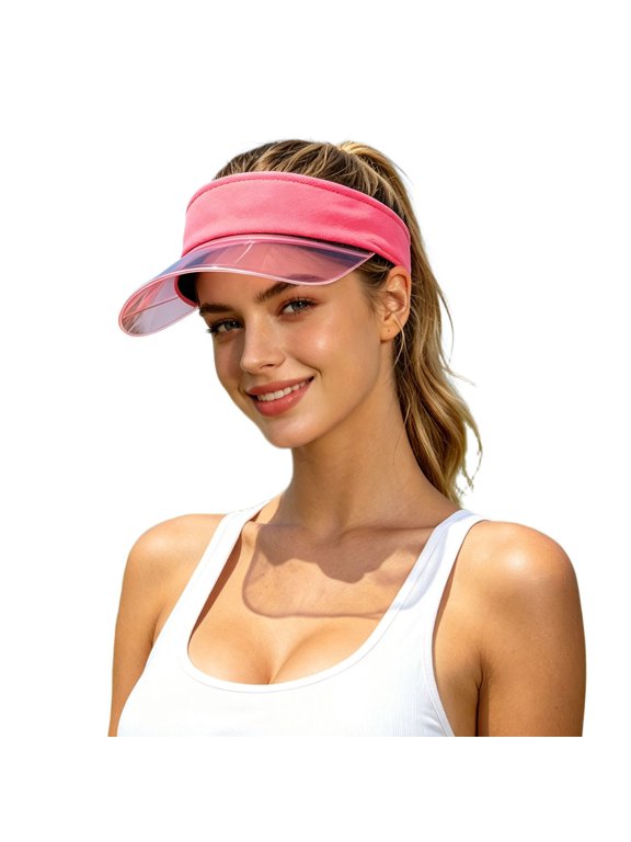 Women's Transparent Eaves Sun Hat Outdoor UV Protection Beach Topless Sun Visor Hat
