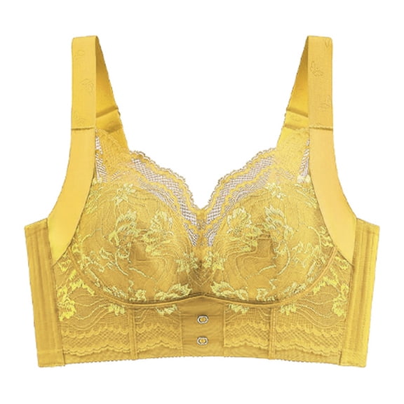 SRZYMJ Womens Bralette Push Up Bra Full Coverage Underwire Bra Seamless Design Wide Side Support Comfort Lift Everyday Wear Smooth