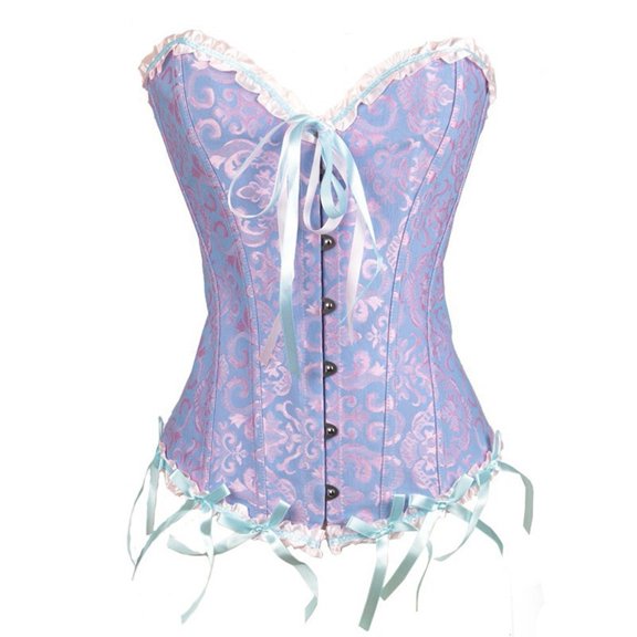 SRZYMJ Womens Bustier Corset Top Bodysuit Lace Up Zipper Back Control Shapewear For Wedding Party Underbust XXS