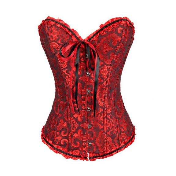 SRZYMJ Womens Bustier Corset Top Bustier Bodysuit Lace Up Zipper Back Control Shapewear For Wedding Party Underbust XXS