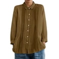 thumbnail image 1 of SRZYMJ Womens Button Down Lace Shirts Cotton Dress Shirts Oxford Shirts Long Sleeve Work Blouses Collared Tops Tunics with Pocket, 1 of 5