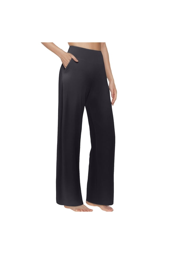 Womens Joggers with Pockets, Drawstring Sweatpants Elevated Comfort Wide Leg Yoga Trousers for Women with Pockets and High Waist Stretch Fabric for Casual