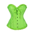 thumbnail image 1 of SRZYMJ Womens Lace Up Corset Boned Floral Overbust Bustier Bodyshaper Top, 1 of 2