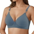 thumbnail image 1 of SRZYMJ Womens Push Up Bra Jacquard Bra Thin Cup Middle and Elderly Women Large Size Underwire Free Bras Comfortable Everyday Wear Supportive, 1 of 4