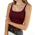 thumbnail image 1 of SRZYMJ Womens Square Neck Tank Tops 2026 Summer Sleeveless Shirts Casual Slim Fitted Color Block Ribbed Tanks, 1 of 3