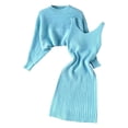 thumbnail image 1 of SRZYMJ Womens Sweater Sets Winter Chunky Cable Knit 2 Piece Outfits Sweater Skirt Set, 1 of 5
