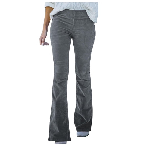 SRZYMJ Womens Sweatpants with Pockets Women's High Waist Slim Fit Corduroy Casual Trousers with Elastic Stretch Comfortable