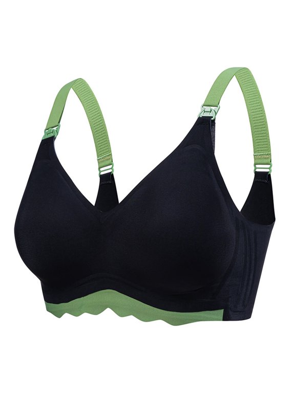 Womens Wirefree Bra Comfort Nursing Bra for Maternity and Postpartum Support with Seamless Wireless Design