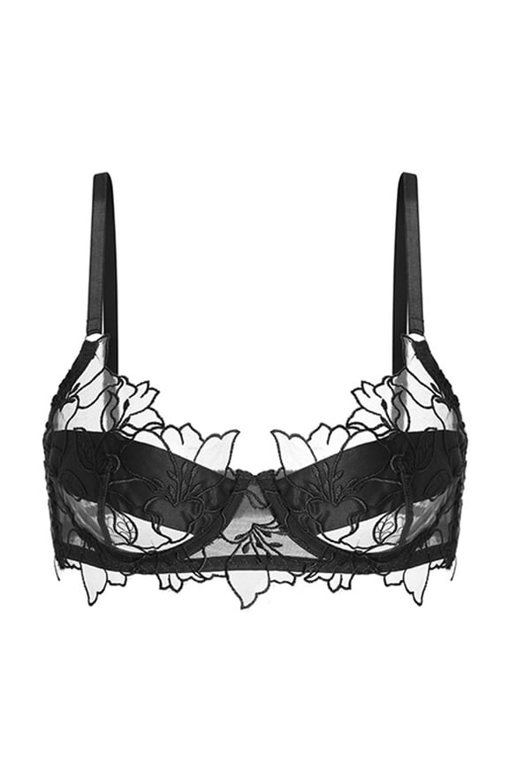 Womens Wireless Bra Support Women's Lace Underwire Bra with Sheer Full Coverage and Comfortable Lift for