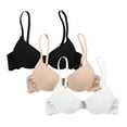 thumbnail image 1 of SRZYMJ Womens Wireless Bra Women's Fashionable Smooth Solid Color Semi Transparent Lace Underwire Bra Comfortable Everyday Wear, 1 of 5