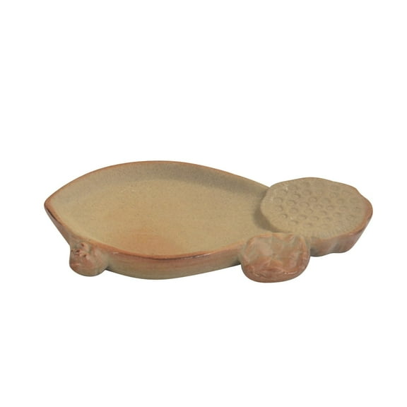 SRstrat 1pcs Brazilian Wood Pallet White Ceramic Saucer Office Desk Decorations Plant Pot Base Jewelry Tray Office Decor Brazilian Wood Ceramic Tray The Dish Ceramics Flowerpot (1PC (6.5inch))