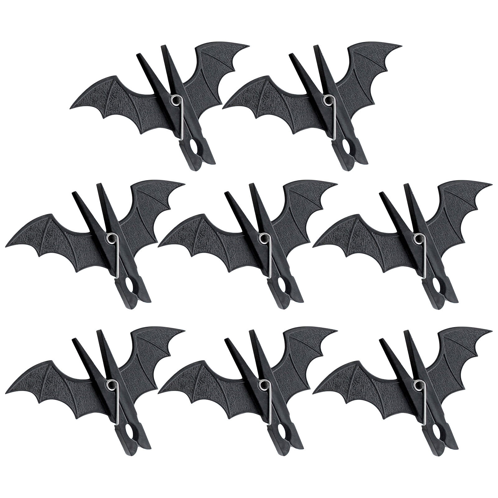 SRstrat 8pcs Halloween Black Clothes Pins, Windproof NonSlip