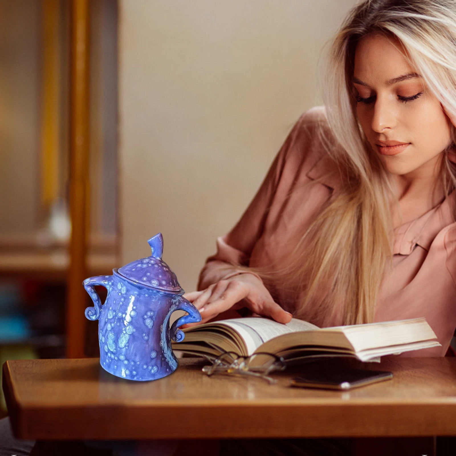 SRstrat Canister with Attitude, Cute Cafe Sassy Canister, Fun Ceramic