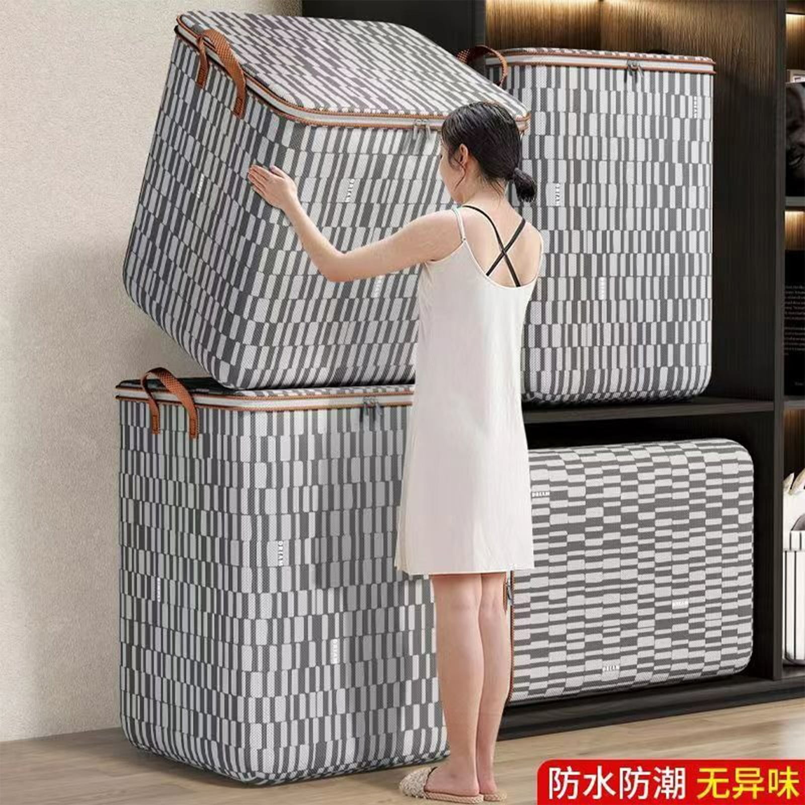 SRstrat Extra Large Storage Bags,Clothes Storage Bag Wardrobe Sorting Storage Box Portable