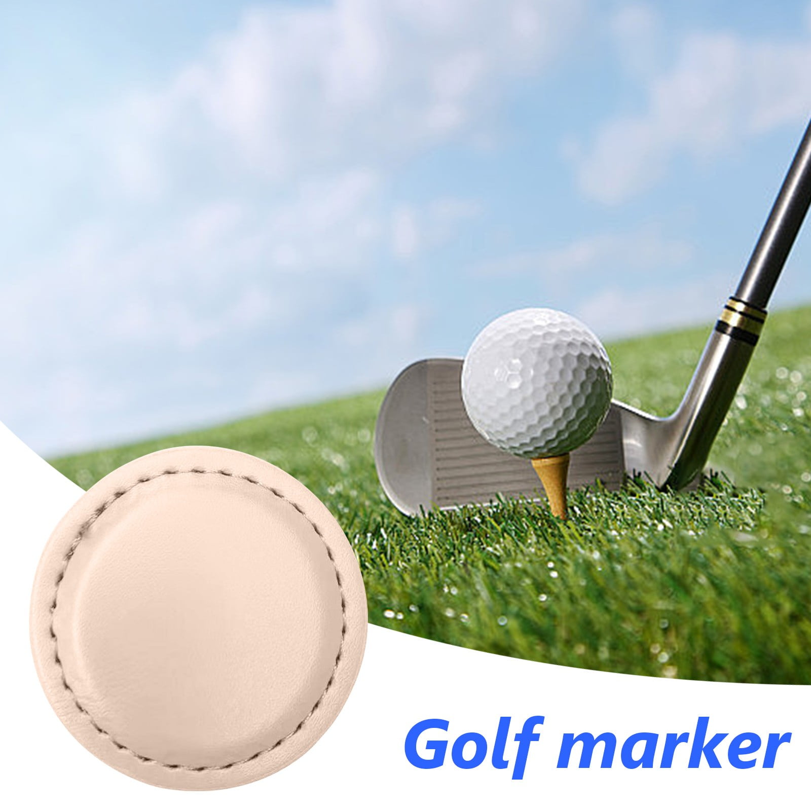 SRstrat Silicone Golf Ball Marker Hat Clip,Ball Marker Clip Round