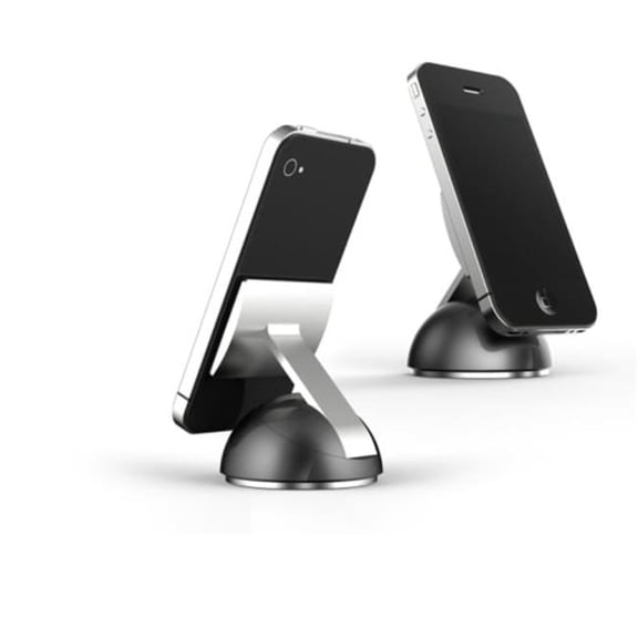 SS-001 Micro Suction Phone Dock - Black - Compact Design - 360' Swivel Feature