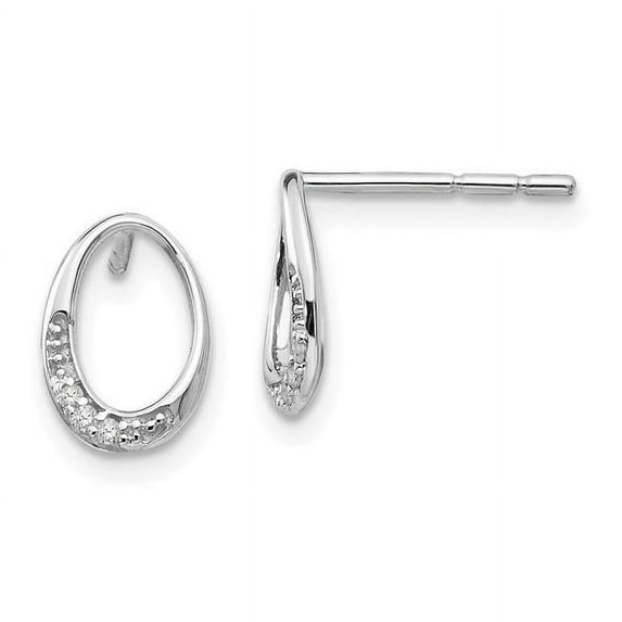 SS .02 ct Diamond Post Earrings