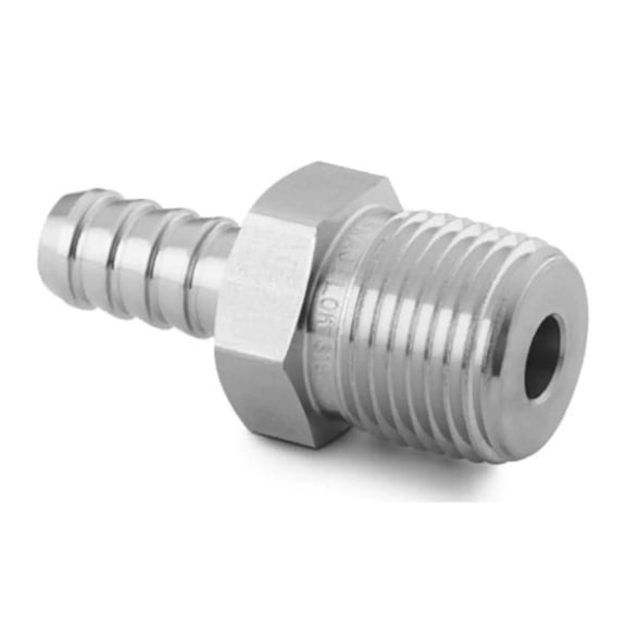 SS-12-HC-1-12 | Swagelok Hose Connector, 3/4" Hose : Barb x 3/4" Male : NPT,316 Stainless