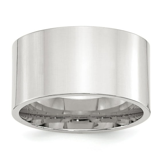 SS 12mm Comfort Fit Flat Size 13.5 Band in Sterling Silver