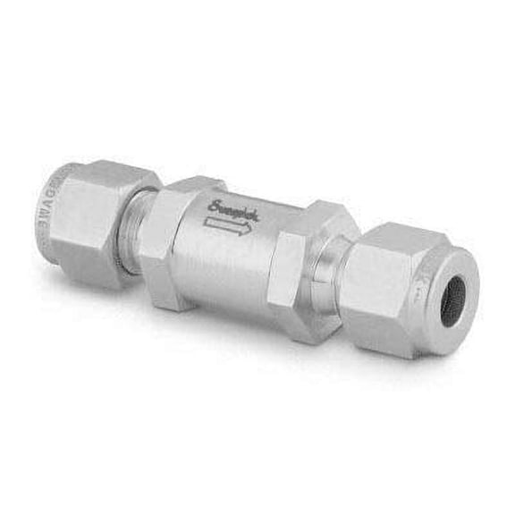 SS-2C-1 | Swagelok C-Series Check Valve, Fixed Pressure, Inlet/Outlet : 1/8" Tube : OD Compression, 3,000 psi, 316 Stainless