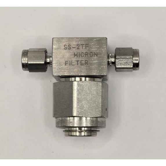 SS-2TF-05 | Swagelok Filter, 316 StainlessSwagelok Filter, 316 Stainless Tee-Type Particulate Filter,1/8" OD Tube Fitting,0.5 Micron Pore Size