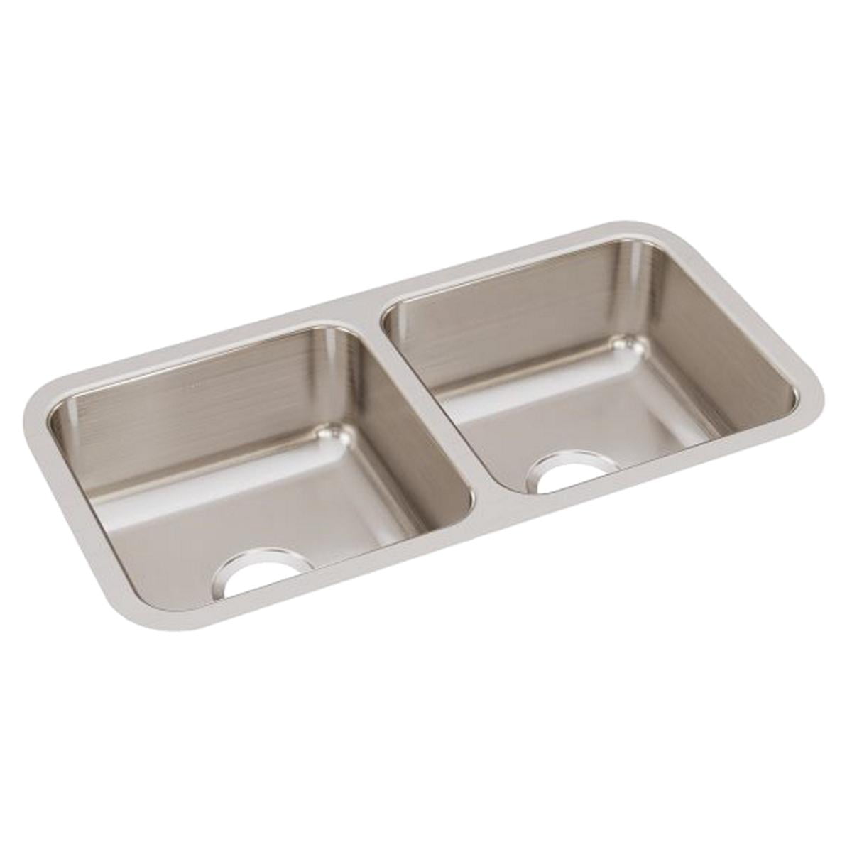 Lustrous Satin 32" Stainless Steel Double Basin Undermount Sink