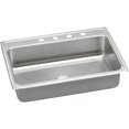 thumbnail image 1 of Elkay LRADQ3122604 Lustertone Classic 31 x 22 x 6 Single Bowl Drop-in ADA Sink w/ Quick-clip, 4 Holes, Stainless, 1 of 6