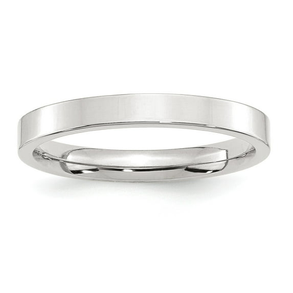 SS 3mm Comfort Fit Flat Size 4 Band in Sterling Silver