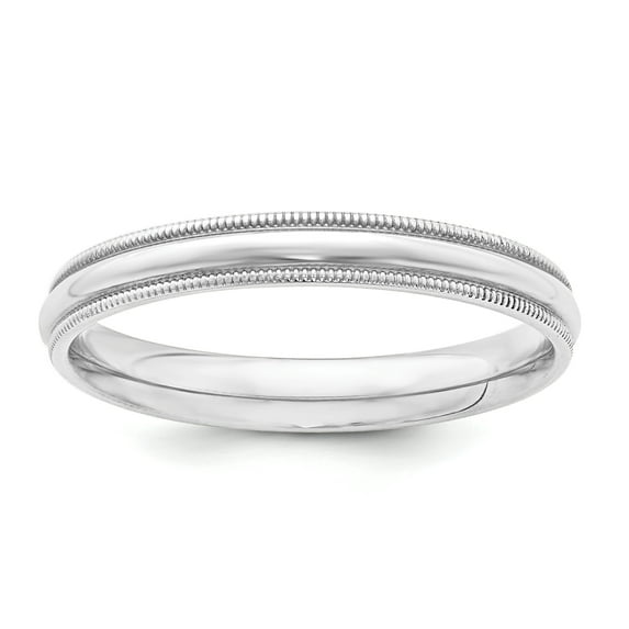 SS 3mm Comfort Fit Milgrain Size 10.5 Band