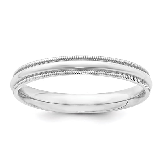 SS 3mm Comfort Fit Milgrain Size 4 Band