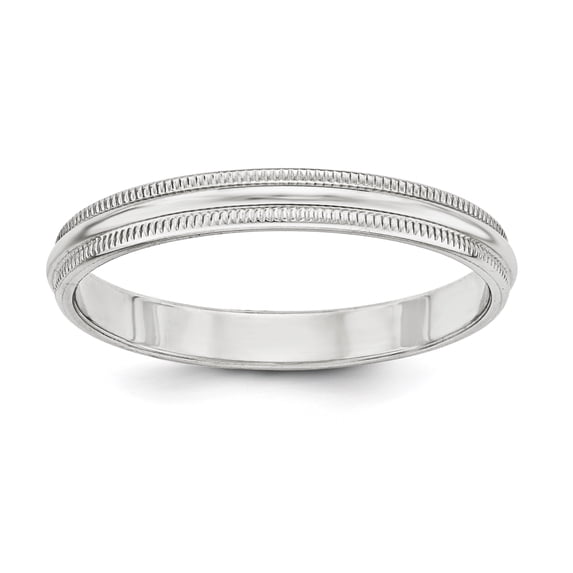 SS 3mm Half Round Milgrain Size 5 Band