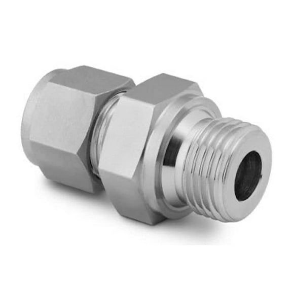 SS-400-1-6RS | Swagelok Parallel Thread Male Connector, 1/4" Tube : OD Compression x 3/8" Male : ISO/BSP Parallel Thread, 316 Stainless