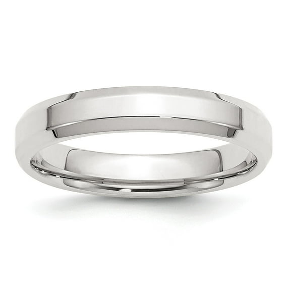 SS 4mm Bevel Edge Size 7.5 Band in Sterling Silver
