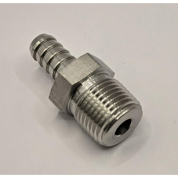 SS-6-HC-1-8 | Swagelok Hose Connector, 3/8" Hose : Barb x 1/2" Male : NPT, 316 Stainless