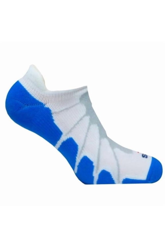 SS 6011 Sport Plantar Fasciitis Arch Support Ghost Compression Socks, White-Royal - Small
