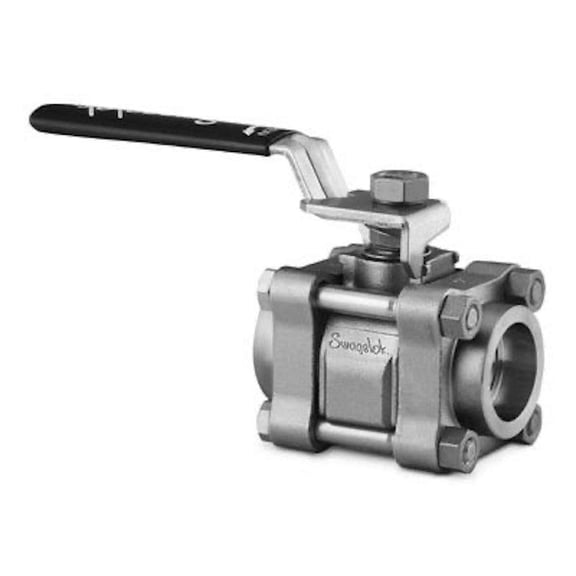 SS-63TSW6P | Swagelok (Whitey) 60 Series Ball Valve, (2 Way), Inlet/Outlet : 3/8" Pipe : Socket Weld, 2,200 psi, 316 Stainless