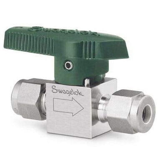 SS-6P4T-LD | Swagelok Quarter Turn Instrument Plug Valve, Inlet/Outlet : 3/8" Tube : OD Compression, 1.1 Cv, Locking Handle, 316 Stainless