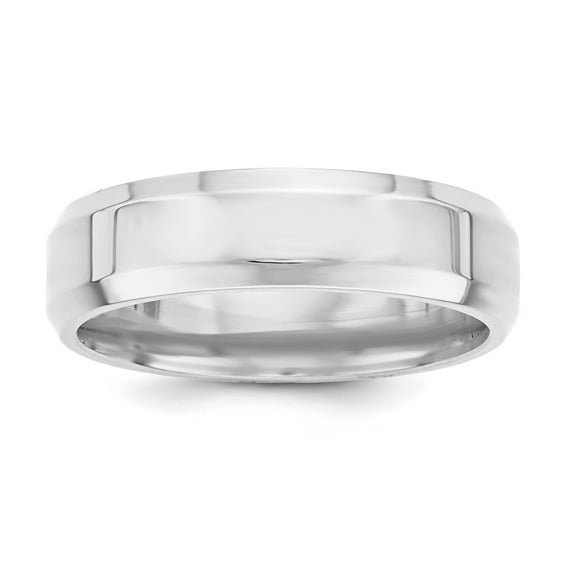 SS 6mm Bevel Edge Size 13.5 Band