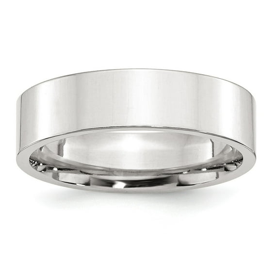 SS 6mm Comfort Fit Flat Size 8.5 Band in Sterling Silver