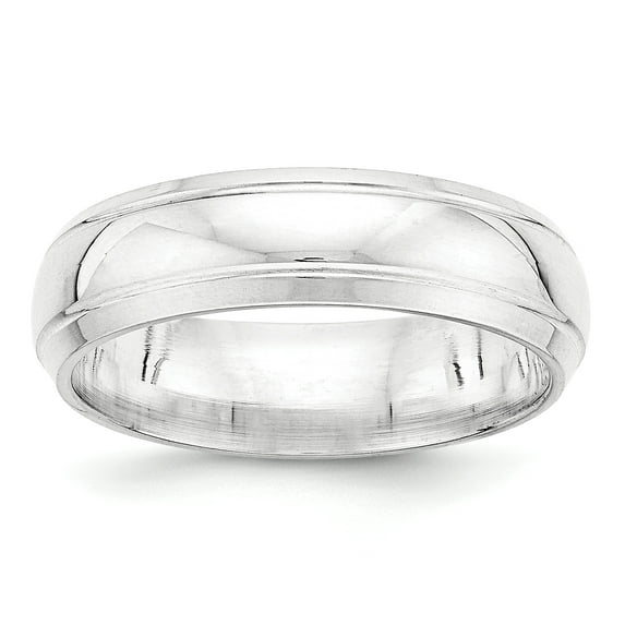SS 6mm Polished Fancy Band Size 10.5
