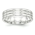 thumbnail image 1 of SS 6mm Polished Fancy Band Size 8.5 in Sterling Silver, 1 of 3