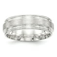 thumbnail image 1 of SS 7mm Brushed Fancy Band Size 10.5 in Sterling Silver, 1 of 3