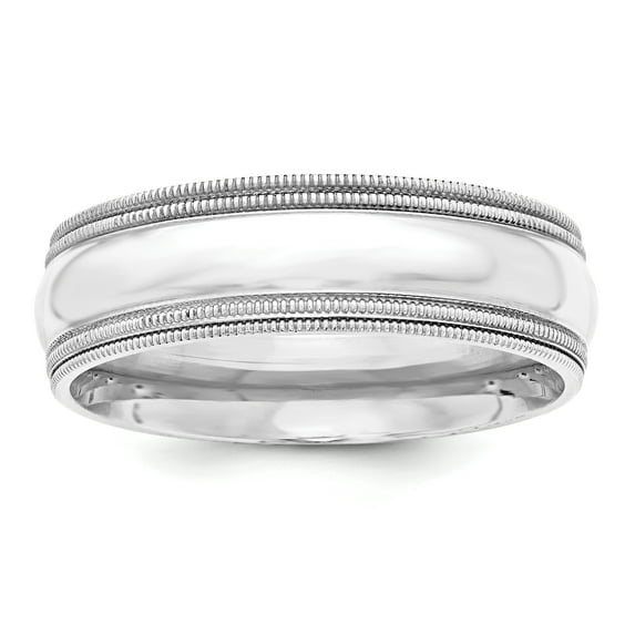 SS 7mm Comfort Fit Double Milgrain Size 5.5 Band