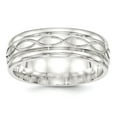 thumbnail image 1 of SS 7mm Polished Fancy Band Size 9 in Sterling Silver, 1 of 3